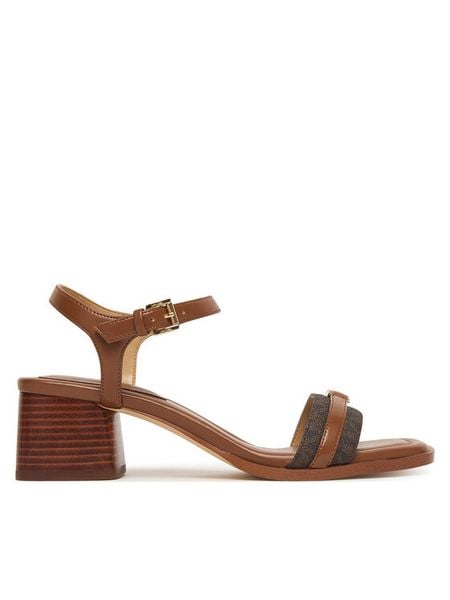MICHAEL Michael Kors Sandały Mandy 40S6MAMS1B Brązowy. Brązowe sandały damskie MICHAEL Michael Kors, bez wzorów, ze skóry, bez obcasa, na słupku. Za 629.99 zł.