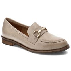 Beżowe Mokasyny Armodo Stylowe Wsuwane Obuwie Damskie. Brązowe mokasyny damskie Armodo, z jeansu. Za 439.00 zł.