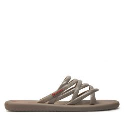 Klapki Ipanema. Szare klapki damskie Ipanema, bez wzorów, bez obcasa. Za 69.99 zł.