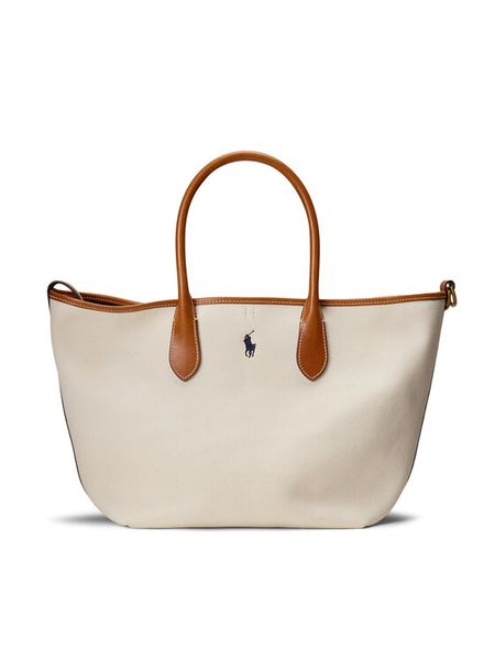 Polo Ralph Lauren Torebka 428962165001 Beżowy. Brązowe torebki klasyczne damskie Polo Ralph Lauren, bez wzorów, z materiału, bez dodatków. Za 1,799.00 zł.