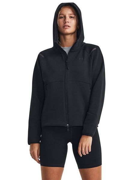 Under Armour Kurtka polarowa "Unstoppable" w kolorze czarnym rozmiar: M. Czarne kurtki damskie Under Armour, m, bez wzorów, z polaru, bez kaptura. Za 329.95 zł.