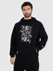 4F Bluza dresowa nierozpinana z kapturem męska - czarna M. Czarne bluzy z kapturem męskie 4f, m, z dresówki. Za 249.99 zł.