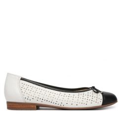 Baleriny Ara. Białe baleriny damskie Ara, bez wzorów, bez obcasa. Za 529.99 zł.