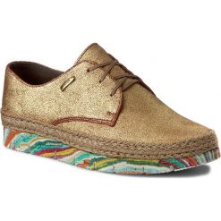Espadryle MACIEJKA - 02936-32/00-5 Miedziany. Żółte espadryle damskie Maciejka, bez wzorów, ze skóry, bez obcasa, na płaskiej podeszwie. W wyprzedaży za 159.00 zł.
