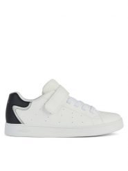 Geox Sneakersy J Eclyper J36LSA 000BC C0404 S Biały. Białe buty sportowe chłopięce Geox, bez wzorów, ze skóry, bez zapięcia. Za 189.99 zł.