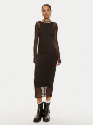 Patrizia Pepe Sukienka koktajlowa 8A1344 J149-K103 Czarny Slim Fit. Czarne sukienki damskie Patrizia Pepe, bez wzorów, z syntetyku, wizytowe, bez kołnierzyka, bez ramiączek. Za 749.99 zł.