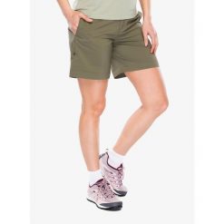 Spodenki turystyczne damskie Columbia Silver Ridge Utility Short. Zielone szorty damskie Columbia, bez wzorów, sportowe. Za 175.99 zł.