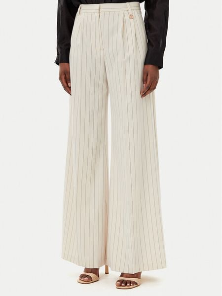 Fracomina Spodnie palazzo FR25SV3002W761D4 Beżowy Wide Leg. Brązowe spodnie materiałowe damskie Fracomina, bez wzorów, z materiału. Za 289.99 zł.