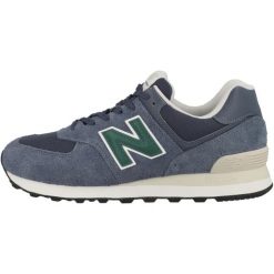 Buty do chodzenia męskie New Balance U574SNG. Niebieskie buty sportowe na co dzień męskie New Balance, z materiału, bez zapięcia, trekkingowe. Za 533.00 zł.