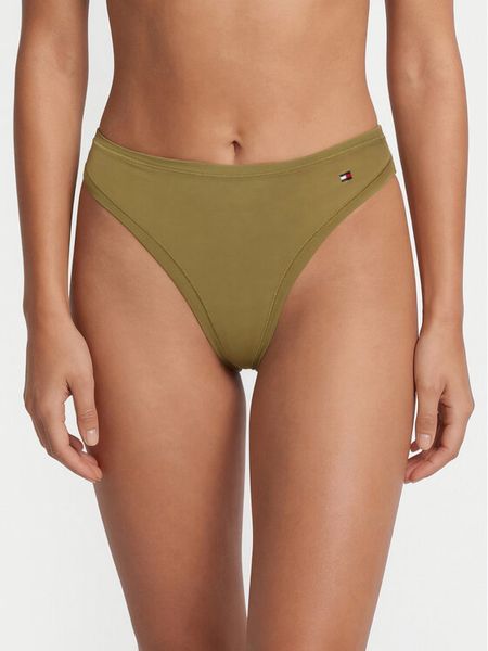 Tommy Hilfiger Stringi UW0UW06046 Khaki. Brązowe stringi damskie Tommy Hilfiger, m, bez wzorów, z syntetyku. Za 109.99 zł.