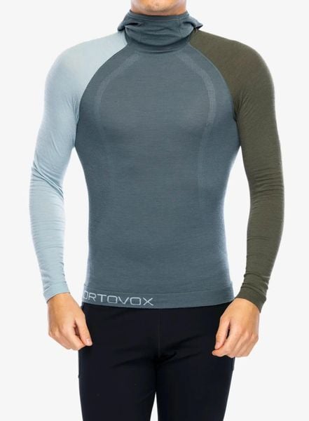 Bluza termoaktywna męska Ortovox 120 Comp Light Hoody. Zielone bluzy z kapturem męskie ORTOVOX, na zimę, m, z dzianiny. Za 473.00 zł.