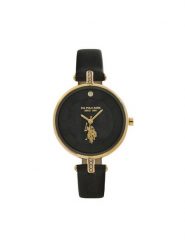 U.S. Polo Assn. Zegarek USP8364BK Czarny. Czarne, analogowe zegarki damskie U.S. Polo Assn. Za 379.99 zł.
