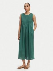 Weekend Max Mara Sukienka codzienna Ricordo 2615621022 Zielony Regular Fit. Zielone sukienki damskie Weekend Max Mara, na co dzień, xs, bez wzorów, z bawełny, bez kołnierzyka, bez ramiączek, proste. Za 949.99 zł.