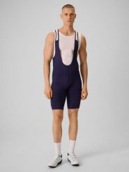 4F Spodenki kolarskie z żelową wkładką męskie - granatowe XXL. Niebieskie szorty męskie 4f, bez wzorów, z materiału. Za 279.99 zł.