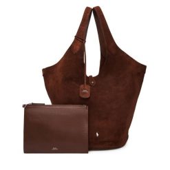 Torebka Polo Ralph Lauren. Brązowe torebki klasyczne damskie Polo Ralph Lauren, bez wzorów, bez dodatków. Za 3,499.00 zł.