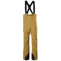 Damskie spodnie narciarskie na szelkach Helly Hansen Verglas BC. Brązowe spodnie dresowe damskie Helly Hansen, na zimę, bez wzorów. W wyprzedaży za 1,028.45 zł.