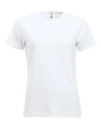 Clique New Classic-T Women Damska koszulka bawełniana, nowoczesny krój – white. Białe t-shirty damskie CLIQUE, xs, bez wzorów, z bawełny, bez kołnierzyka. Za 104.80 zł.