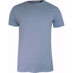T-Shirt (Koszulka) Niebieski Bez Nadruku, Okrągły Dekolt, Postrzępione Brzegi -BRAVE SOUL. Niebieskie t-shirty męskie Brave Soul, m, bez wzorów, z bawełny, bez kołnierzyka. Za 45.00 zł.