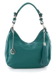 Lia Biassoni Skórzana torebka "Monate" w kolorze turkusowym - 36 x 26 x 10 cm rozmiar: onesize. Niebieskie torebki klasyczne damskie Lia Biassoni, bez wzorów, z materiału, bez dodatków. Za 260.99 zł.