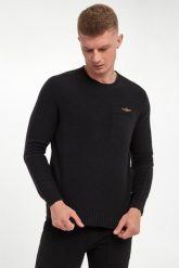 Sweter męski z wełną AERONAUTICA MILITARE. Swetry męskie AERONAUTICA MILITARE, m, bez wzorów, z wełny, bez kołnierzyka. Za 859.00 zł.