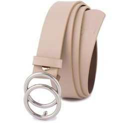 Pasek skórzany BELTIMORE ecru B08 r.95-110 cm. Paski damskie bez wzorów. Za 49.99 zł.