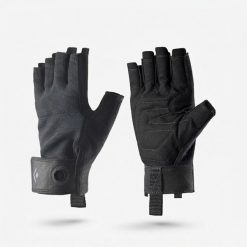 Rękawiczki na via ferrata Crag Black Diamond. Czarne rękawiczki damskie Black Diamond, bez wzorów. Za 59.99 zł.