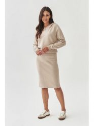 TATUUM Spódnica dzianinowa w kolorze beżowym rozmiar: XS. Brązowe spódniczki damskie Tatuum, xs, bez wzorów, z dzianiny, midi. Za 101.45 zł.