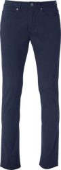 Clique 5-Pocket Stretch spodnie twill z bawełną i elastanem. Niebieskie spodnie materiałowe męskie CLIQUE, bez wzorów, z bawełny, klasyczne. Za 261.34 zł.