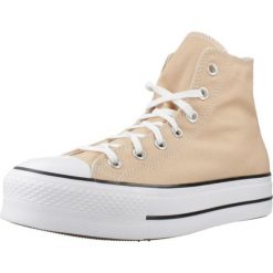 Buty CONVERSE CHUCK TAYLOR ALL STAR LIFT HI Pomarańczowy. Brązowe buty sportowe na co dzień damskie Converse, bez wzorów, z tkaniny. Za 369.99 zł.