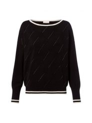 Liu Jo Collection Sweter z dzianiny Kobiety czarny, XS. Czarne swetry klasyczne damskie Liu Jo Collection, xs, z dzianiny, bez kołnierzyka. Za 549.95 zł.