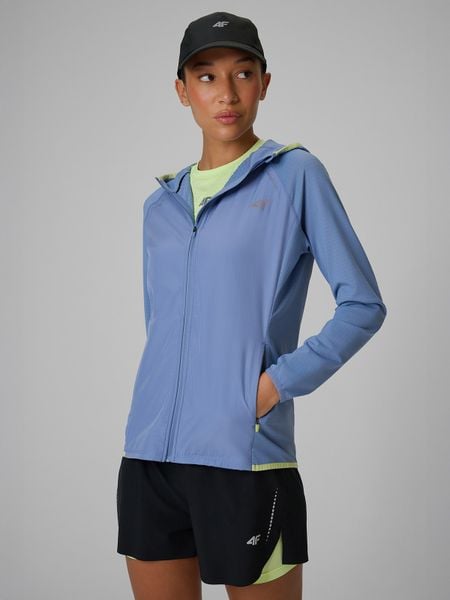 4F Bluza do biegania regular z kapturem damska - niebieska M. Niebieskie bluzy z kapturem damskie 4f, l, bez wzorów. Za 249.99 zł.