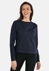 Bawełniana bluza damska z okrągłym dekoltem Teyli Ellis. Czerwone bluzy bez kaptura damskie Teyli, l, z bawełny. Za 229.99 zł.