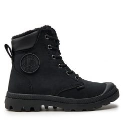 Trapery Palladium. Czarne trapery damskie Palladium, bez obcasa. Za 839.99 zł.