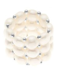Pearl Addict Pierścionek w kolorze kremowym z perłami rozmiar: onesize. Brązowe pierścionki damskie Pearl Addict, z perłą. Za 130.99 zł.
