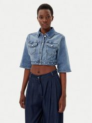 Liu Jo Kurtka jeansowa UA5077 D4615 Niebieski Regular Fit. Niebieskie kurtki damskie Liu Jo, m, bez wzorów, z bawełny, bez kaptura. W wyprzedaży za 709.99 zł.
