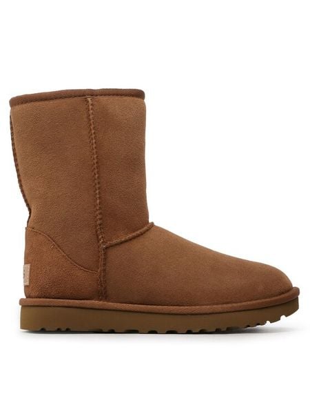Ugg Śniegowce W Classic Short II 1016223 Brązowy. Brązowe śniegowce damskie Ugg, ze skóry. Za 749.99 zł.