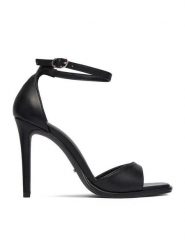 DeeZee Sandały CEO-LCCC1510-1 Czarny. Czarne sandały damskie DeeZee, bez wzorów, z materiału, bez obcasa, na szpilce. Za 139.99 zł.