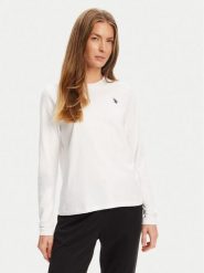 U.S. Polo Assn. Bluzka WUP0785 Biały Regular Fit. Białe bluzki damskie U.S. Polo Assn., s, bez wzorów, z bawełny, bez ramiączek. Za 129.99 zł.