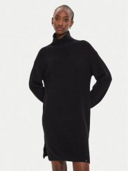 Calvin Klein Jeans Sukienka dzianinowa Chunky J20J224662 Czarny Loose Fit. Czarne sukienki damskie Calvin Klein Jeans, xs, bez wzorów, z bawełny, bez kołnierzyka, bez ramiączek. Za 329.99 zł.