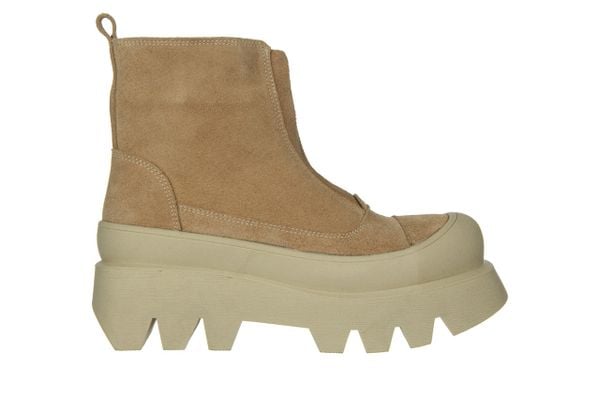 Botki Bayla-200 124 4172 A-101 200008, Beżowy, Skóra naturalna - 39. Brązowe botki damskie Bayla, ze skóry, bez obcasa, na platformie, bez zapięcia. W wyprzedaży za 299.00 zł.