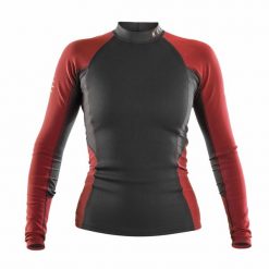 Koszulka damska SYMBIO NEW z długim rękawem z neoprenu 1,5 mm. Czerwone t-shirty damskie Hiko, bez wzorów, z lycry, bez kołnierzyka. Za 387.34 zł.