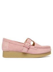 Clarks Półbuty WallabeeEVOBar 26184614 Różowy. Czerwone półbuty damskie Clarks, bez wzorów, ze skóry, bez obcasa, na płaskiej podeszwie. Za 479.99 zł.