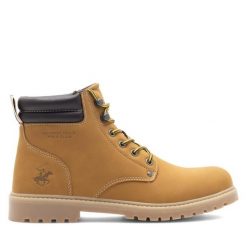 Trapery Beverly Hills Polo Club. Brązowe buty zimowe męskie Beverly Hills Polo Club, bez zapięcia. Za 119.99 zł.