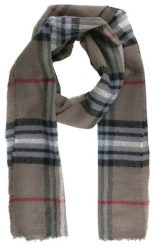 Przejściowy Szalik z Dziewiczą Wełną (Virgin Wool) - Fraas - Brązowa Kratka. Brązowe szaliki męskie V. Fraas, na jesień, bez wzorów, z materiału. Za 85.00 zł.