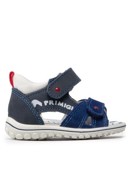 Primigi Sandały 1862000 Granatowy. Niebieskie sandały chłopięce Primigi, z nubiku, bez zapięcia. Za 199.99 zł.