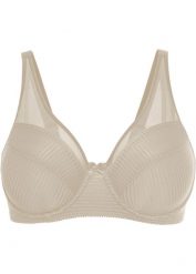 Biustonosz minimizer z siateczką. Białe biustonosze bonprix, bez wzorów. Za 69.99 zł.