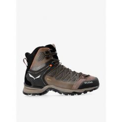 Buty trekkingowe Salewa Mountain Trainer Lite Mid GTX. Brązowe buty trekkingowe męskie Salewa, bez zapięcia, wspinaczkowe. Za 949.99 zł.