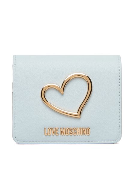 LOVE MOSCHINO Portfel JC5506PP1OLQ0701 Błękitny. Niebieskie portfele damskie Love Moschino, bez wzorów, ze skóry. Za 399.99 zł.