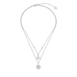 Naszyjnik Guess. Szare naszyjniki damskie Guess, srebrne. Za 349.99 zł.