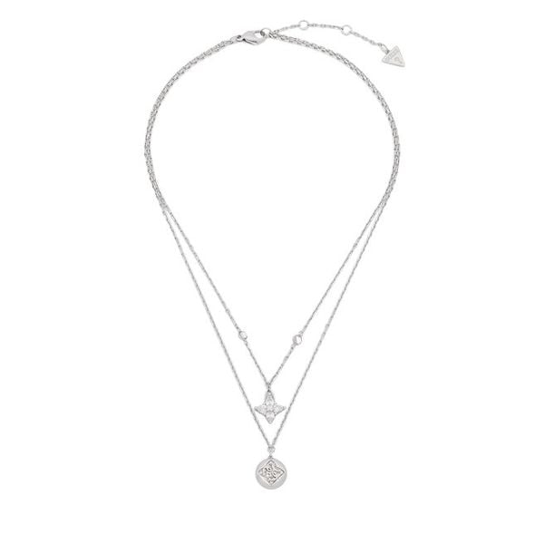 Naszyjnik Guess. Szare naszyjniki damskie Guess, srebrne. Za 349.99 zł.